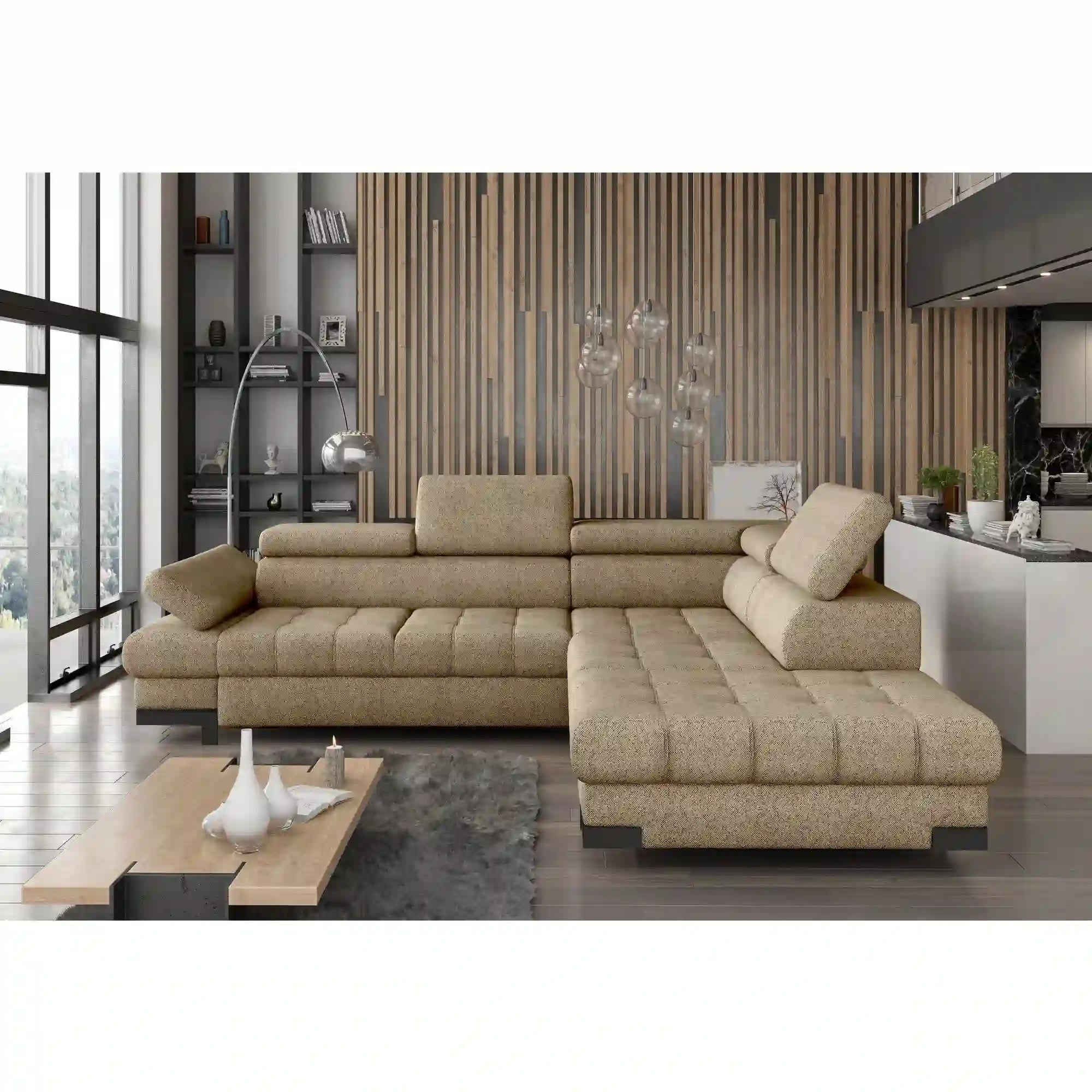 Coltar extensibil PORTO SANTORINI OCN-28049, bej