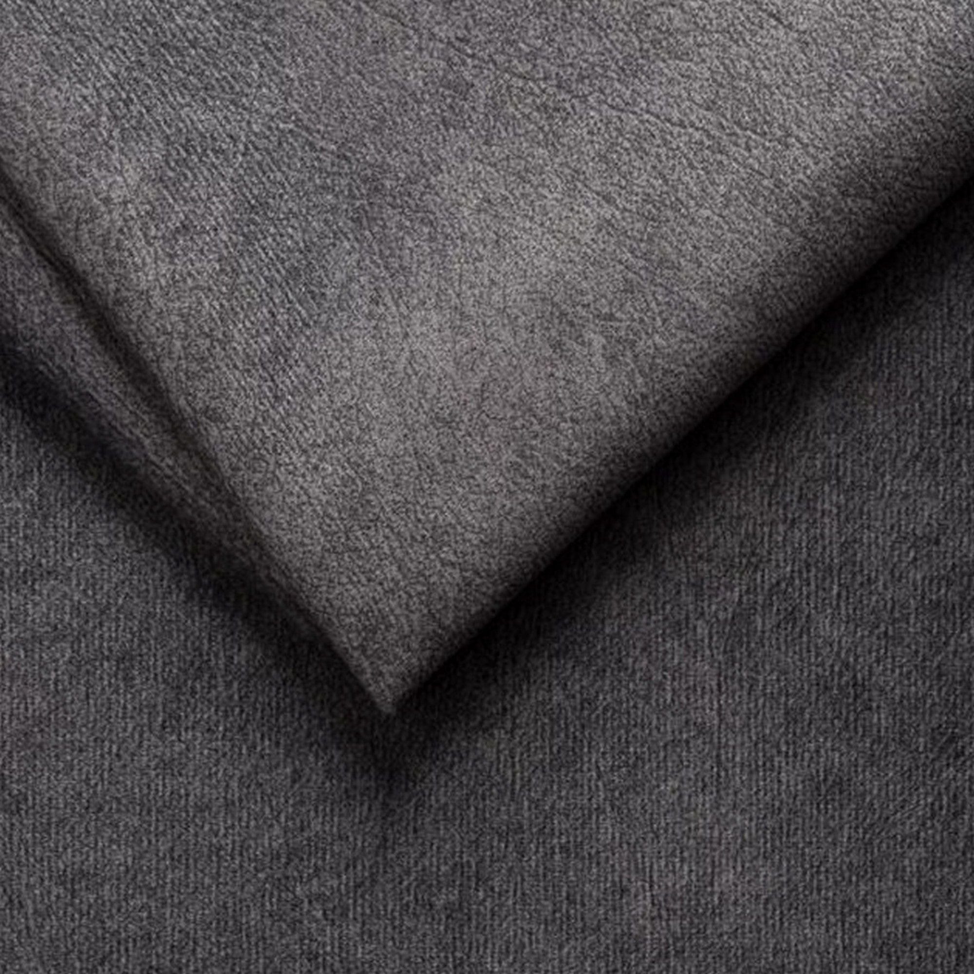 Coltar extensibil VANILLA CORNER 140, sezlong dreapta, stofa catifelata gri antracit - Salvador 15, Gama Premium, cu lada depozitare, 283x173x87 cm