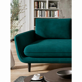 Coltar extensibil SOLANO, stofă catifelata/lemn de fag/PAL, verde închis - Terra 75, 260×167×83 cm