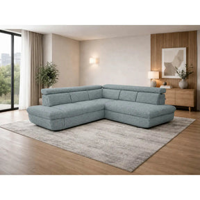 Coltar extensibil sufragerie REGAL, sezlong dreapta, stofa turcoaz - Rimini R076, 266x196x95 cm