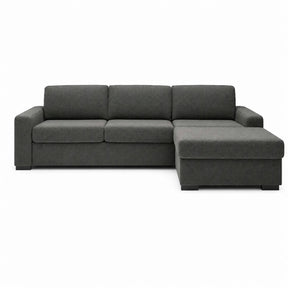 Coltar extensibil VANILLA CORNER 140, stofă catifelata, gri antracit - Salvador 15, 283×173×87 cm