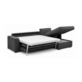Coltar extensibil VANILLA CORNER 140, stofă catifelata, gri antracit - Salvador 15, 283×173×87 cm