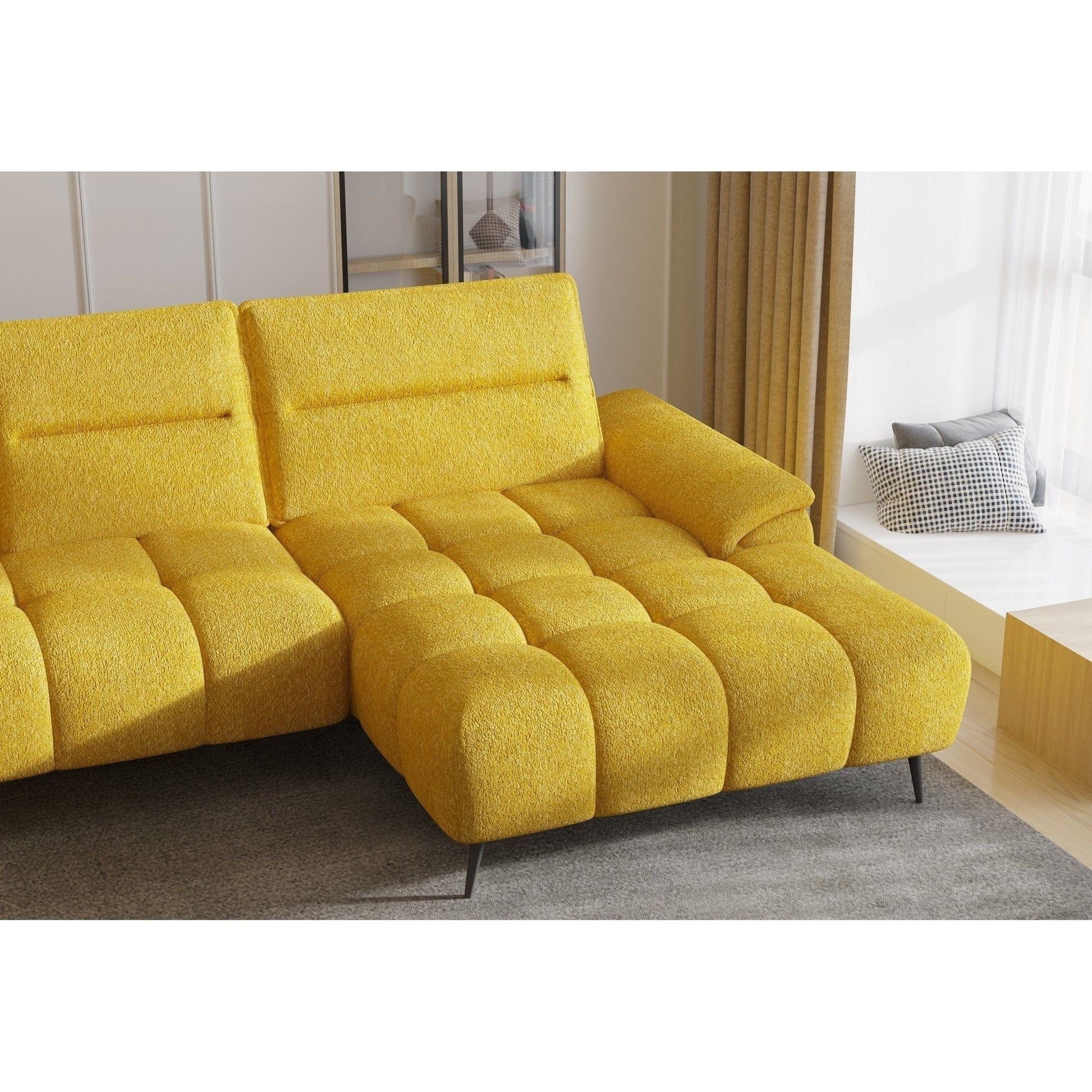 Coltar MONTANA XL, personalizabil materiale gama Oferta Avantaj, cu reglaj electric si tetiere reglabile, 389x220x97 cm