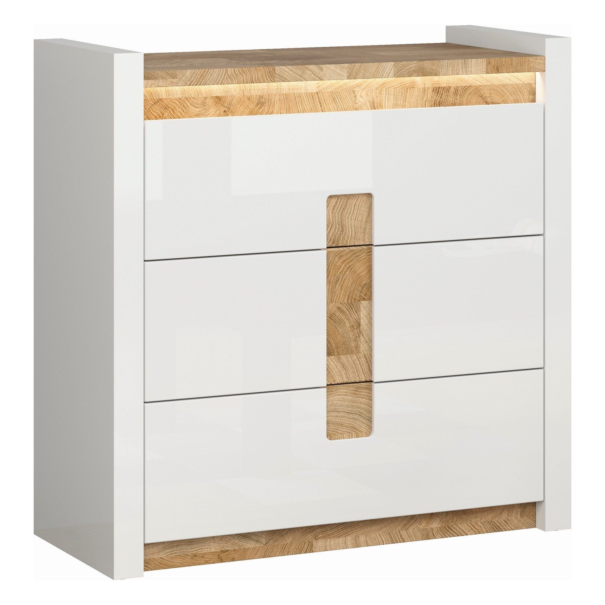 Comoda BERGEN OCN-29536, alb/stejar