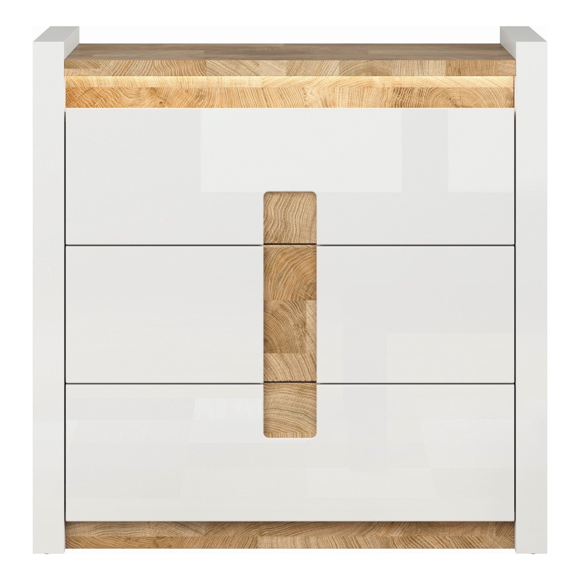 Comoda BERGEN OCN-29536, alb/stejar