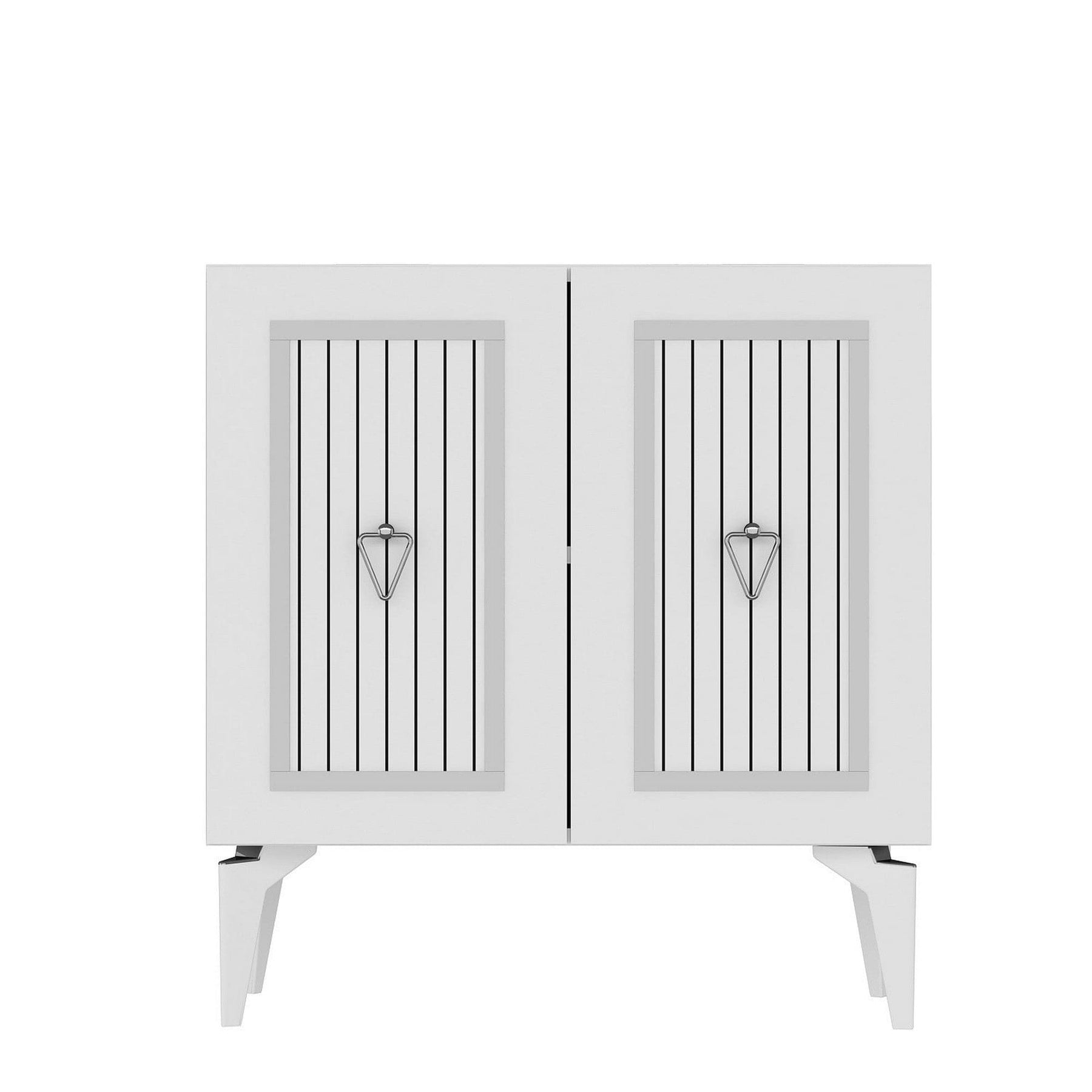 Comoda AMSTERDAM OCN-34072, alb/argintiu