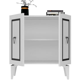 Comoda AMSTERDAM OCN-34072, alb/argintiu