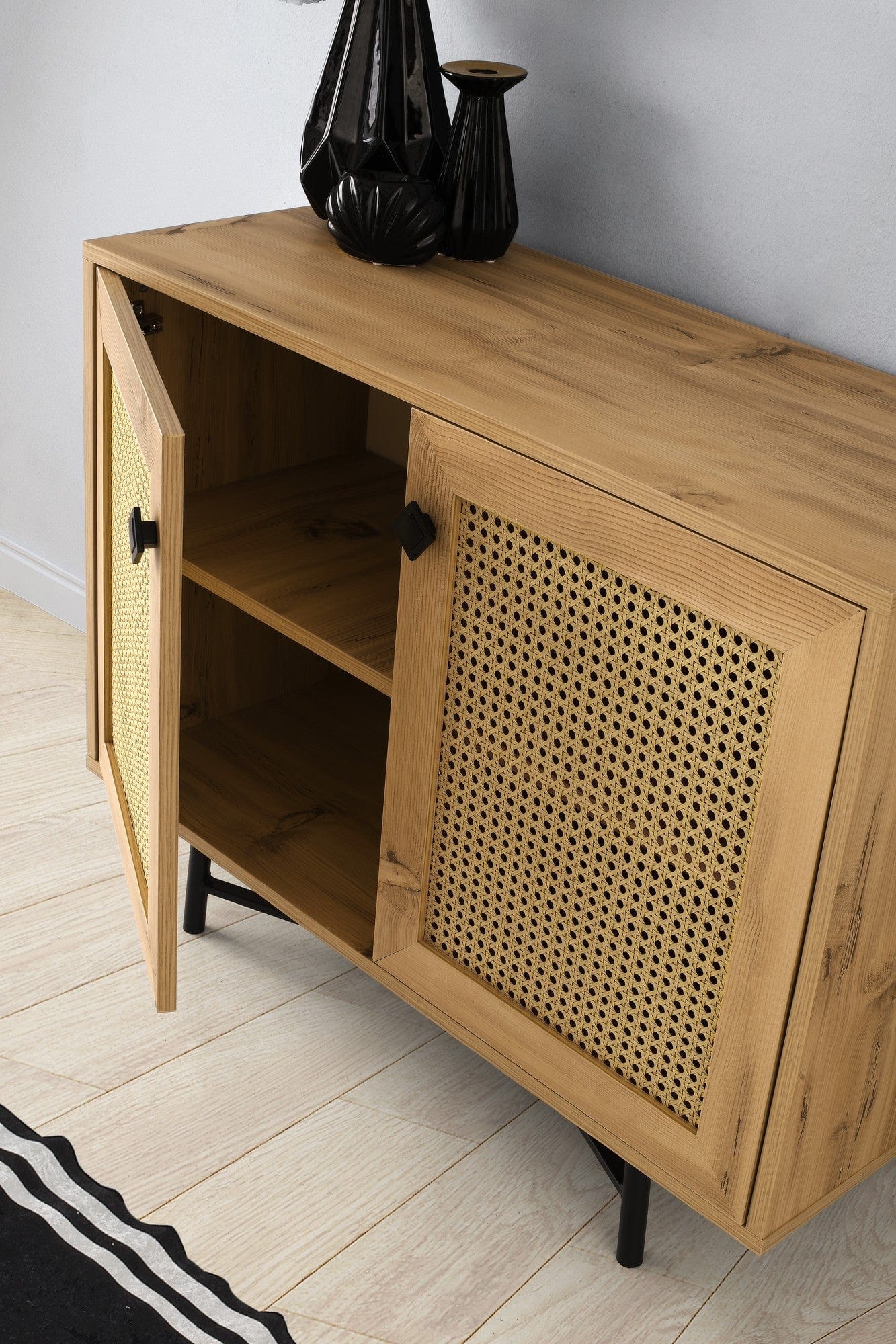 Comoda AMSTERDAM OCN-34089, stejar/negru