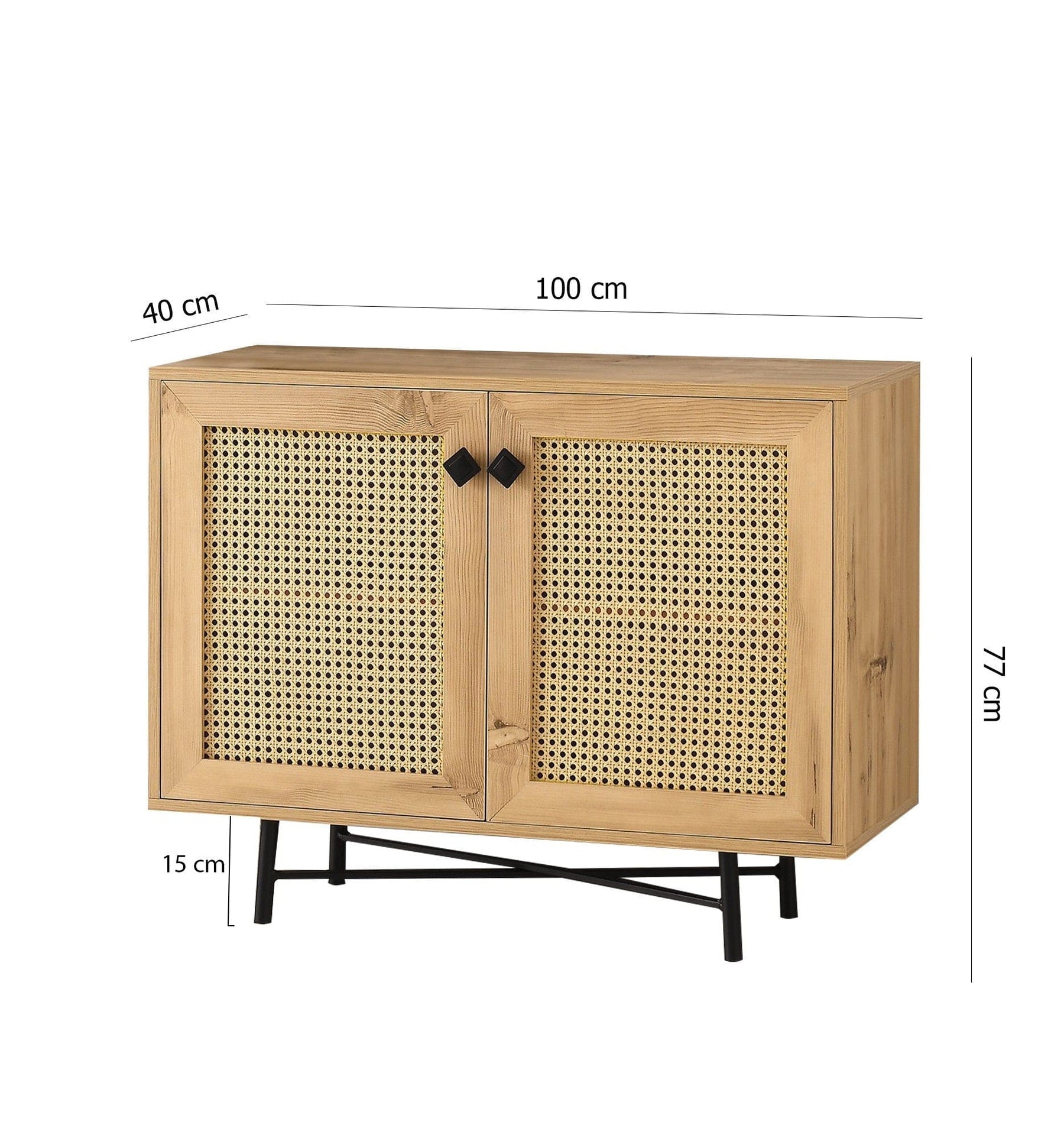 Comoda AMSTERDAM OCN-34089, stejar/negru