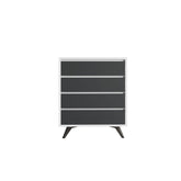 Comoda AMSTERDAM OCN-34107, gri antracit/alb