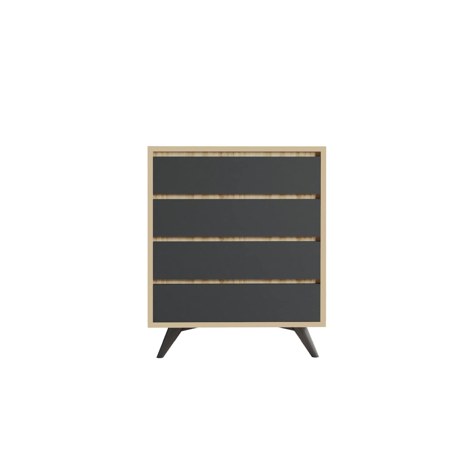 Comoda AMSTERDAM OCN-34108, gri antracit/stejar