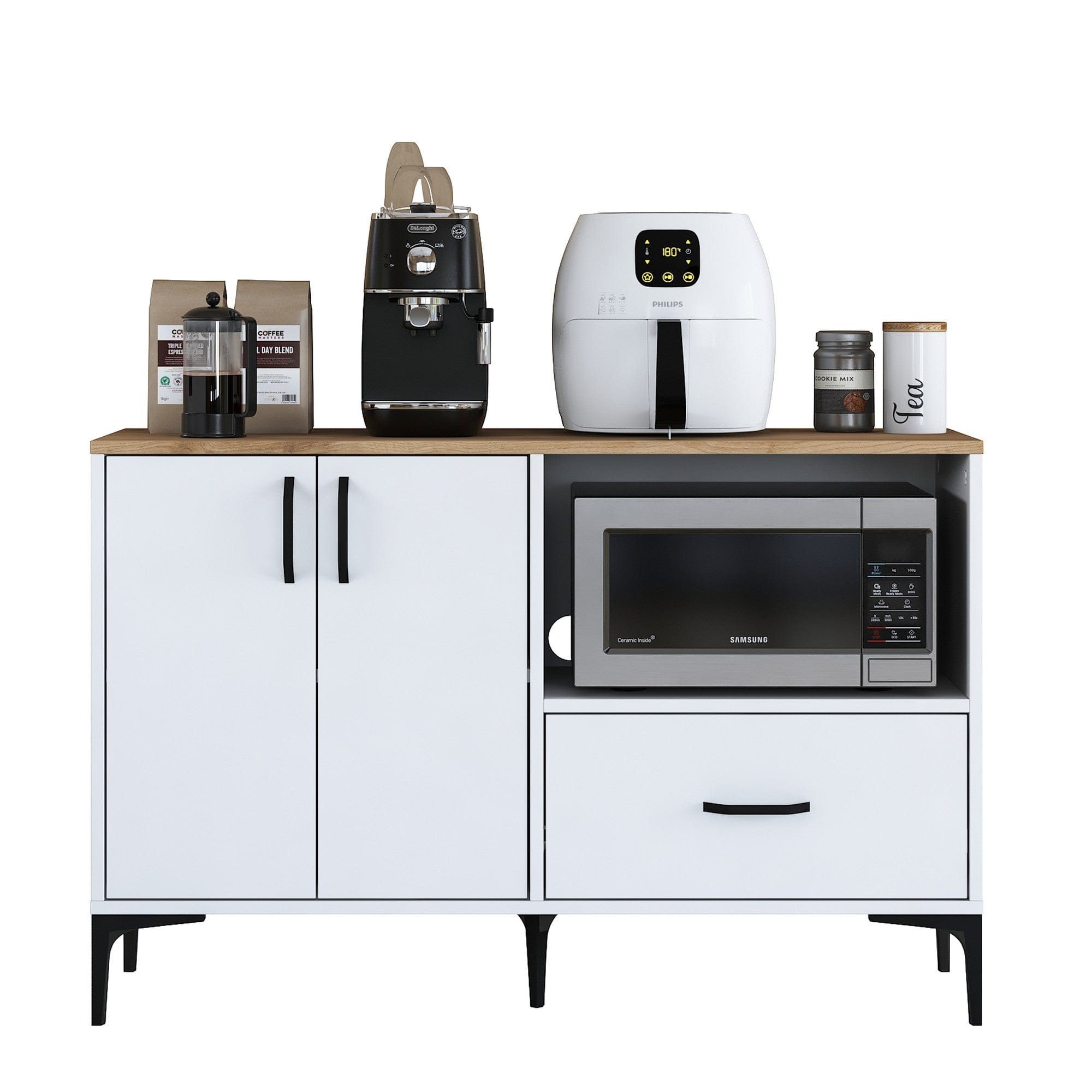 Comoda AMSTERDAM OCN-34109, alb/stejar