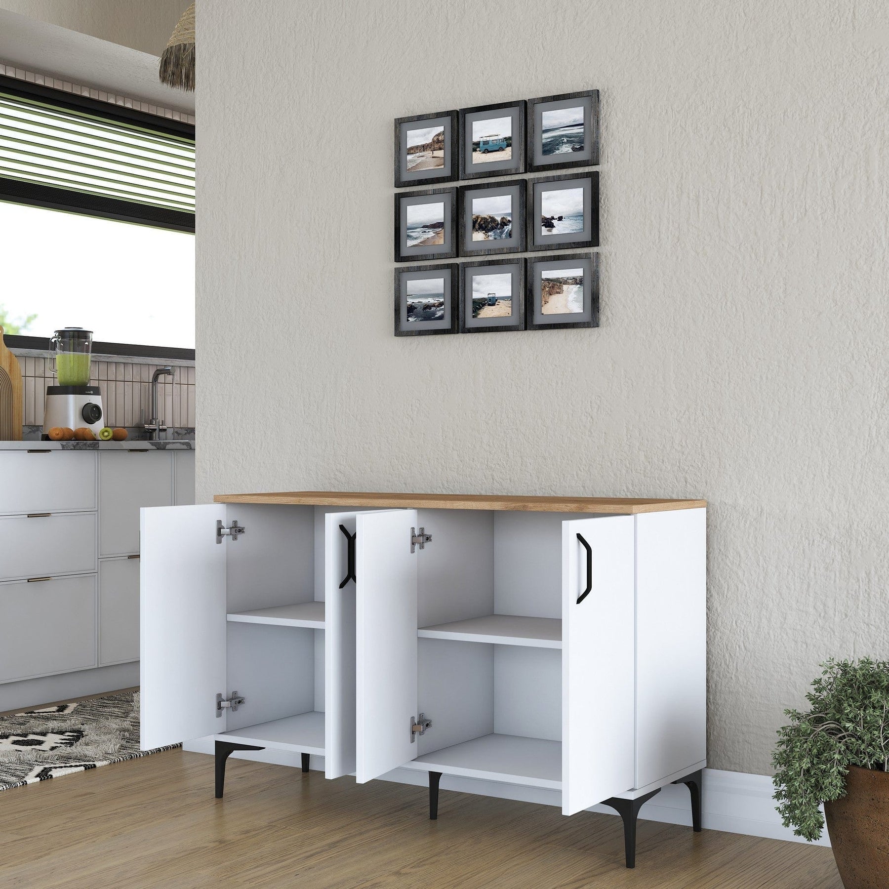 Comoda AMSTERDAM OCN-34118alb/stejar