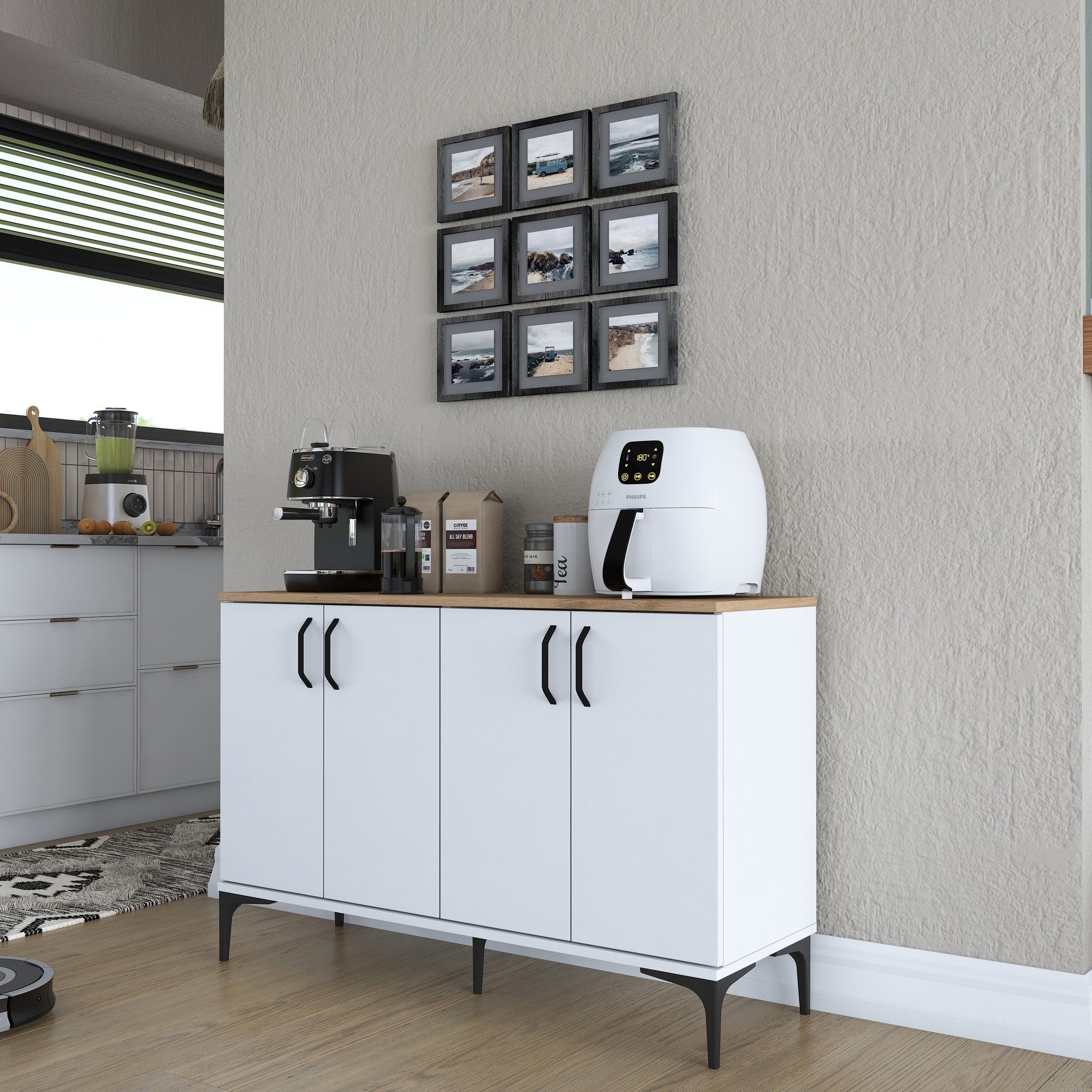 Comoda AMSTERDAM OCN-34118alb/stejar