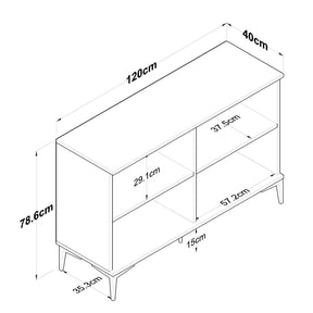 Comoda AMSTERDAM OCN-34118alb/stejar