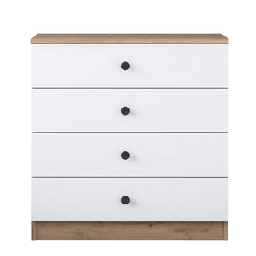 Comoda AMSTERDAM OCN-34120, alb/stejar