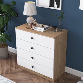 Comoda AMSTERDAM OCN-34120, alb/stejar