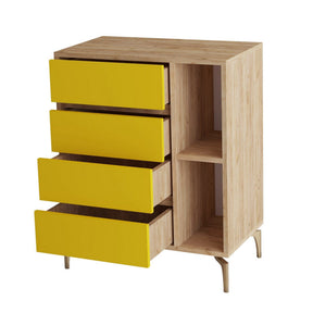 Comoda AMSTERDAM OCN-34122, galben/stejar
