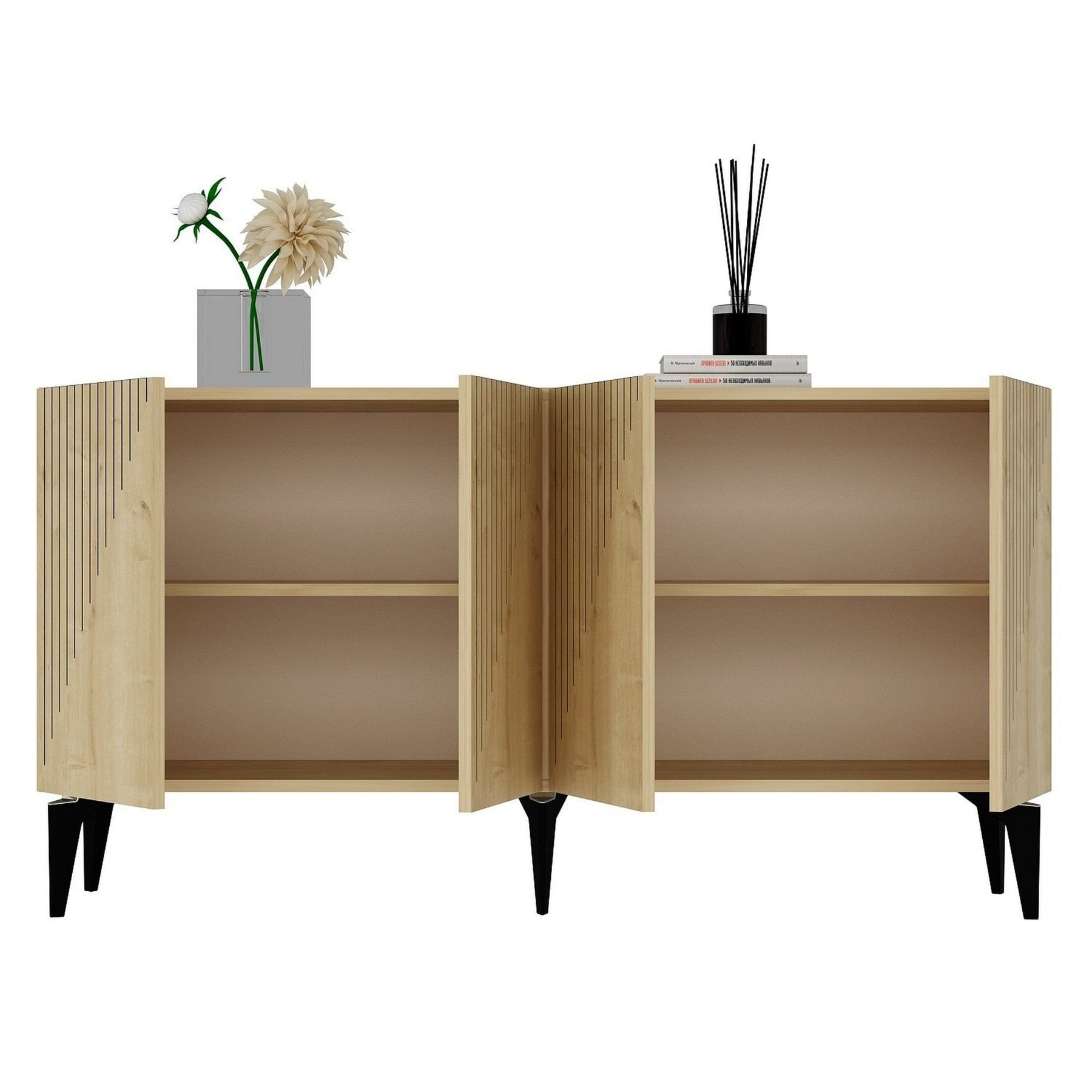 Comoda AMSTERDAM OCN-34181, stejar sapphire/negru