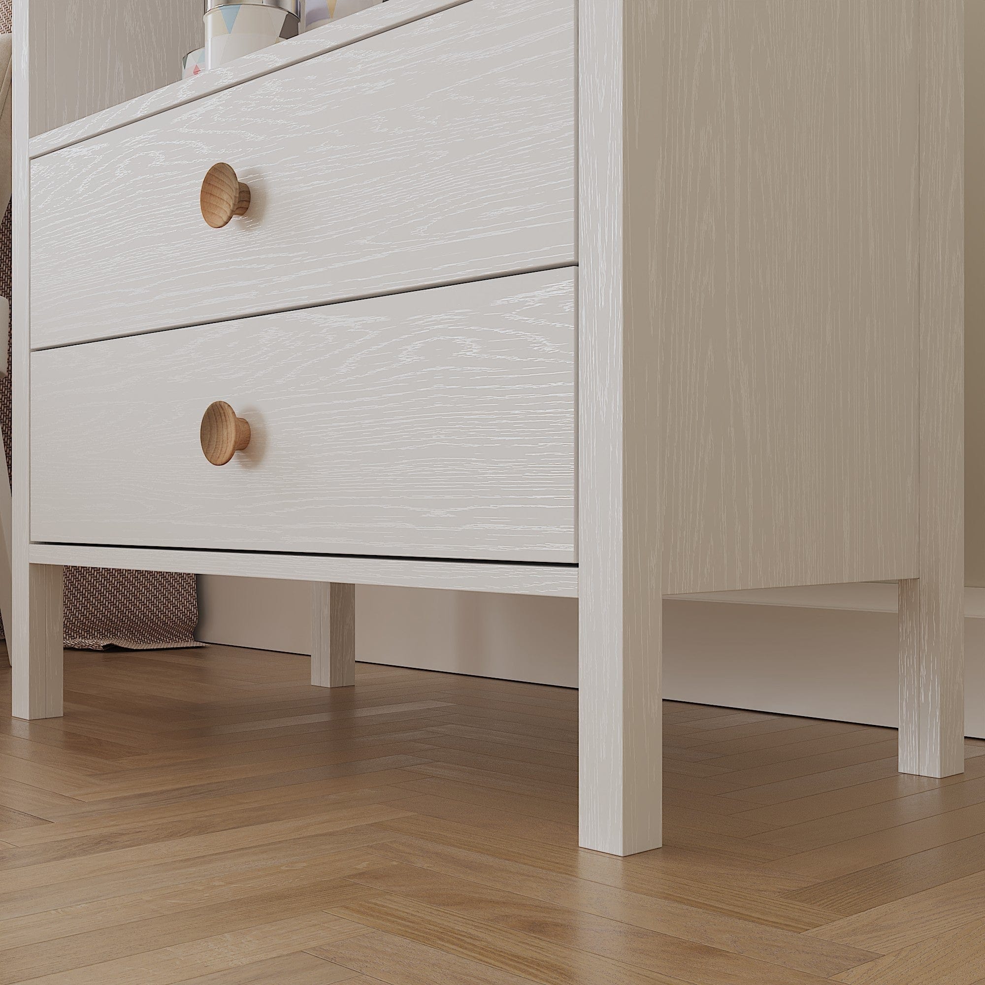 Comoda AMSTERDAM OCN-34182, alb/stejar