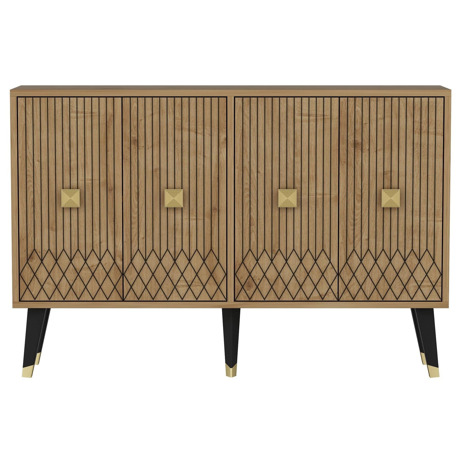 Comoda AMSTERDAM OCN-34185, stejar/negru