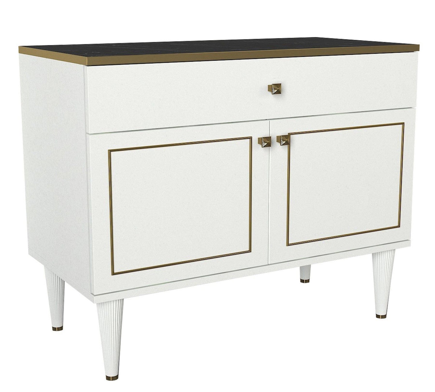 Comoda AMSTERDAM OCN-34192, alb/negru