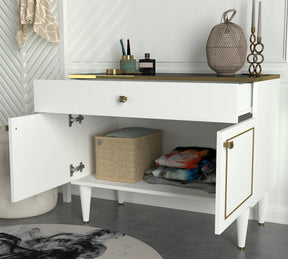 Comoda AMSTERDAM OCN-34192, alb/negru