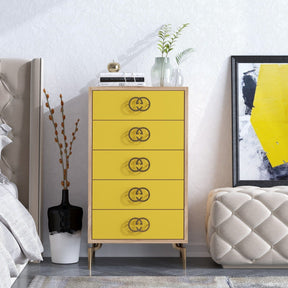 Comoda AMSTERDAM OCN-34194, galben/stejar