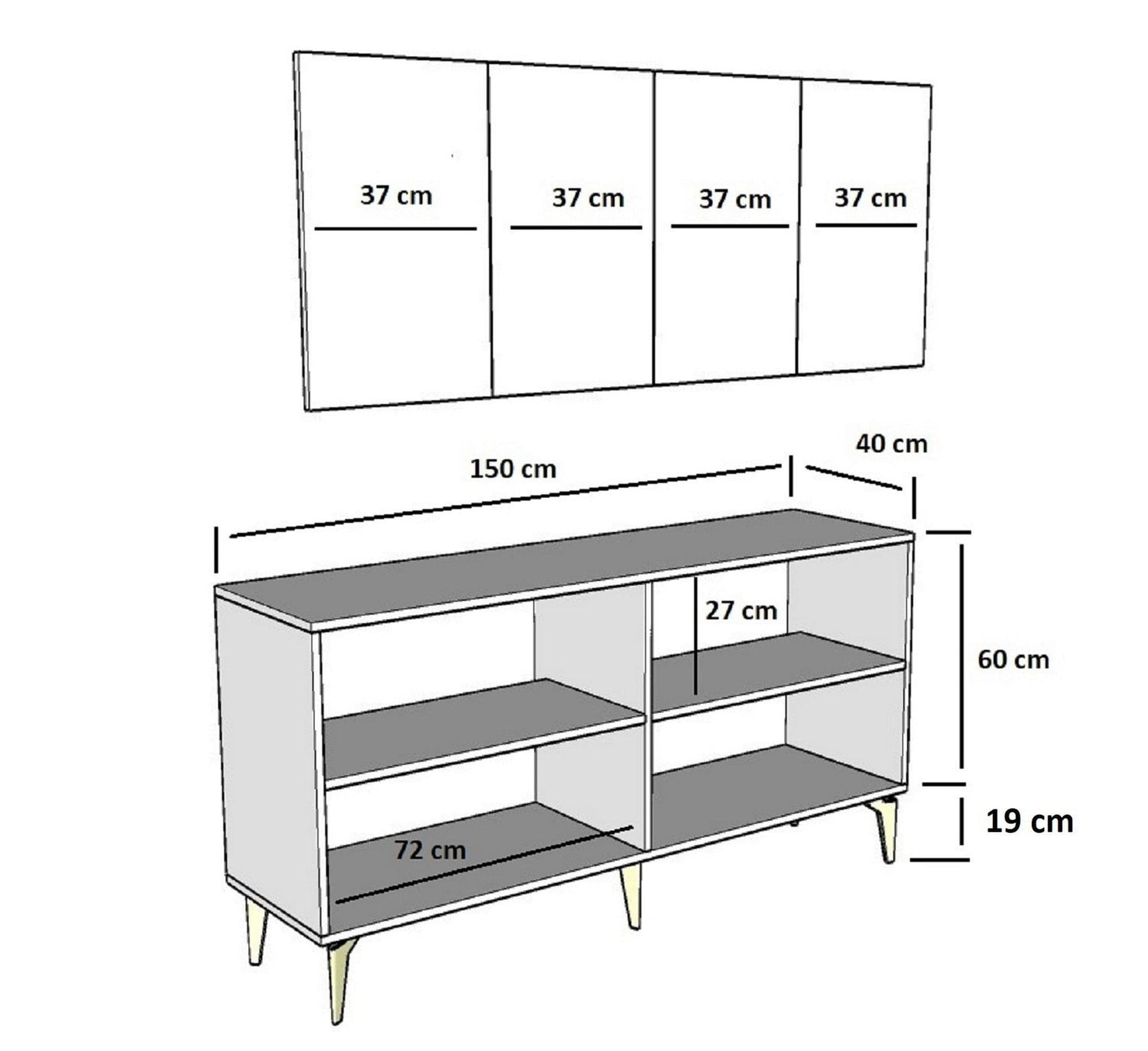 Comoda AMSTERDAM OCN-34207, alb/crom