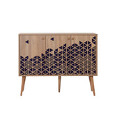 Comoda AMSTERDAM OCN-34216, stejar sonoma/negru
