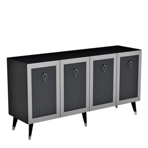 Comoda AMSTERDAM OCN-34217, gri antracit/argintiu