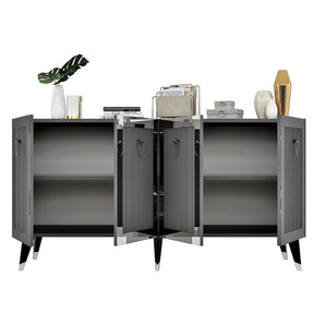 Comoda AMSTERDAM OCN-34217, gri antracit/argintiu