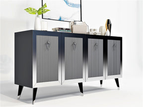 Comoda AMSTERDAM OCN-34217, gri antracit/argintiu