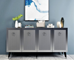Comoda AMSTERDAM OCN-34217, gri antracit/argintiu