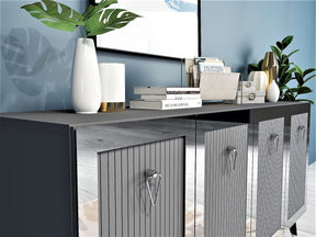 Comoda AMSTERDAM OCN-34217, gri antracit/argintiu