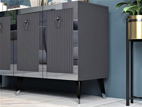 Comoda AMSTERDAM OCN-34217, gri antracit/argintiu