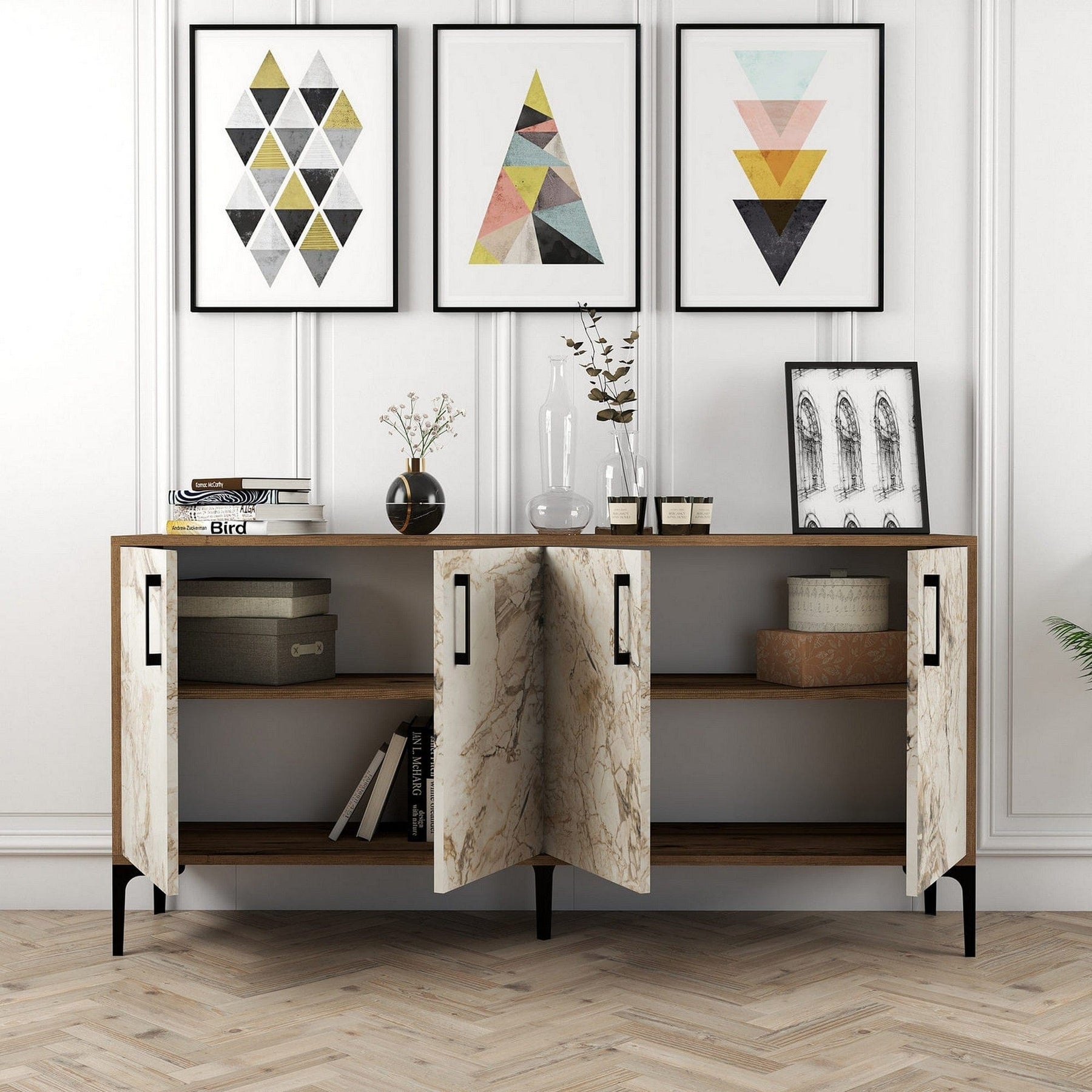Comoda AMSTERDAM OCN-34219, stejar/bej