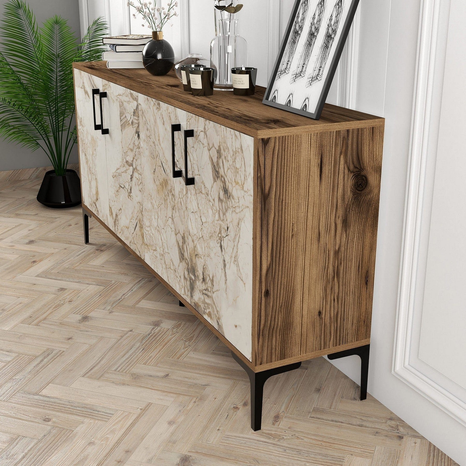 Comoda AMSTERDAM OCN-34219, stejar/bej