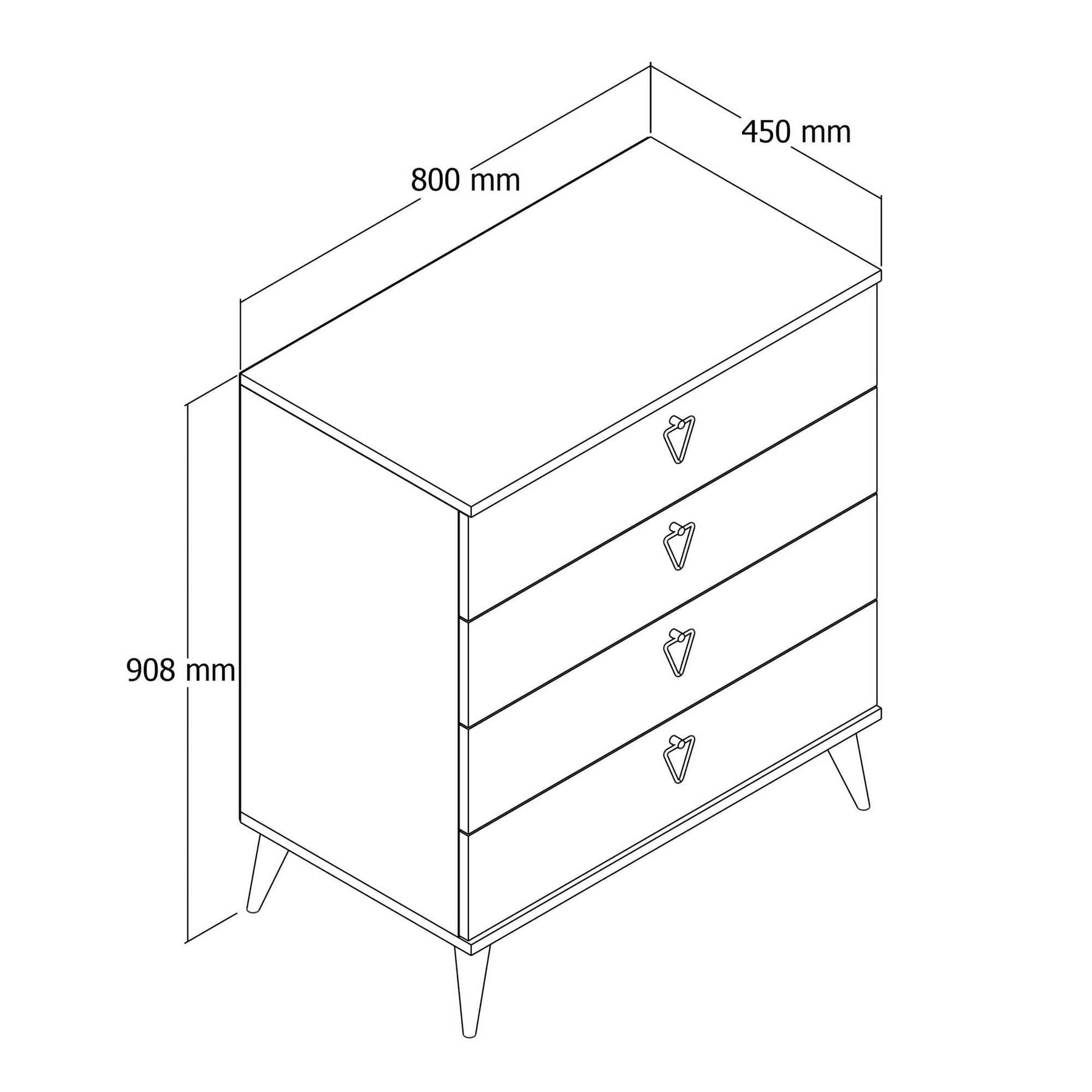 Comoda AMSTERDAM OCN-34220, alb