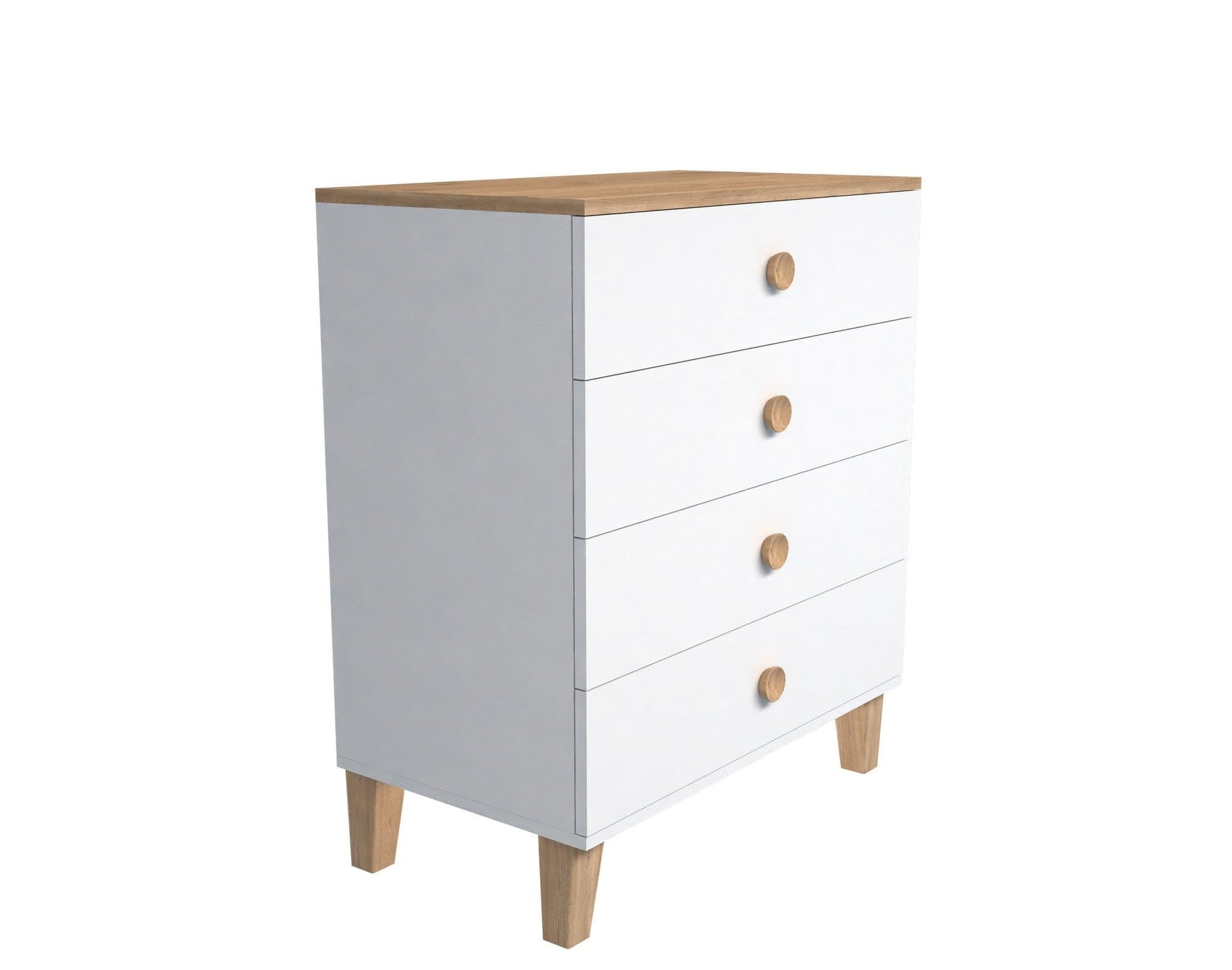 Comoda AMSTERDAM OCN-34226, alb/stejar
