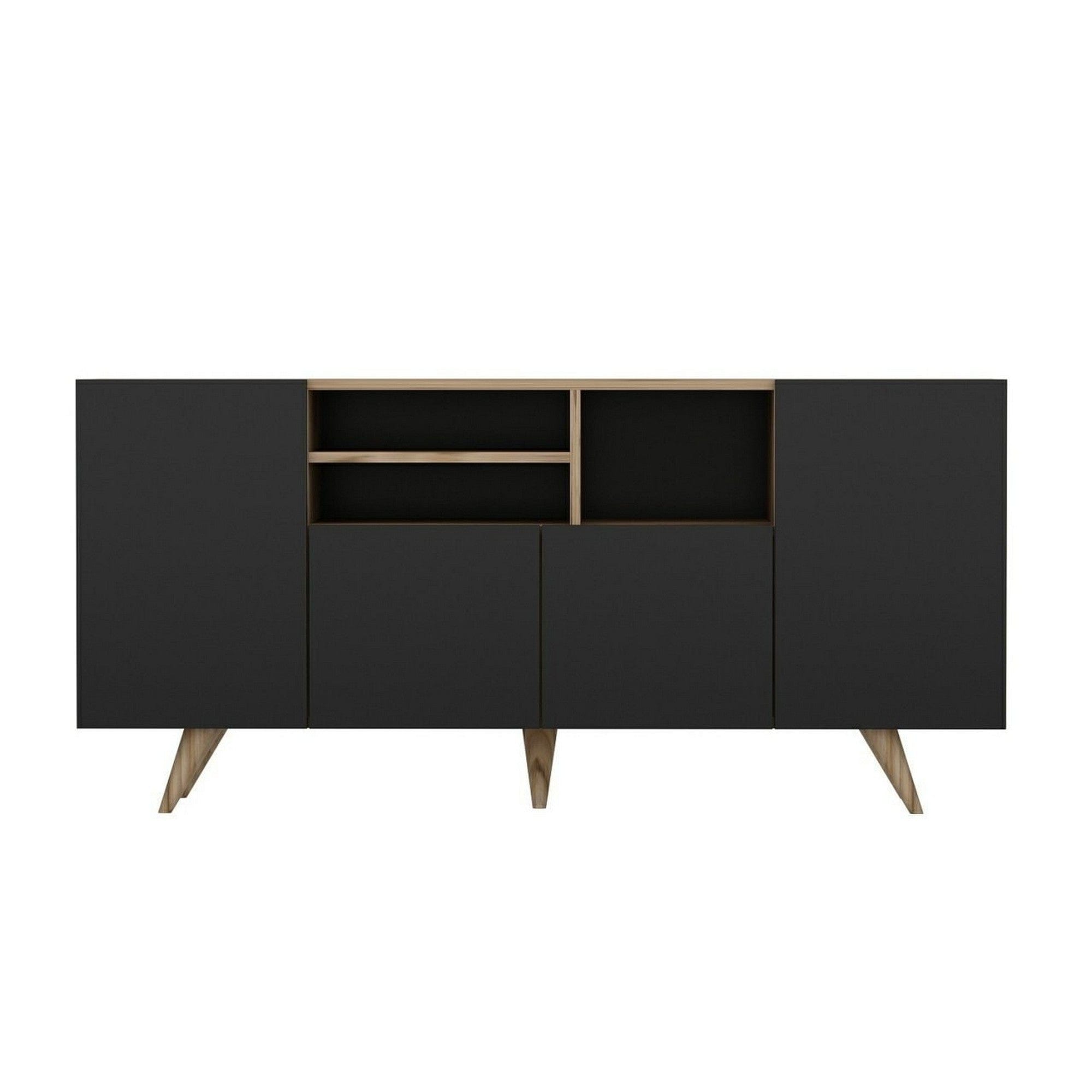 Comoda AMSTERDAM OCN-34263, negru/nuc