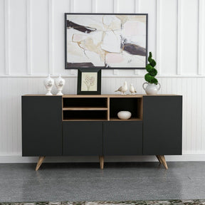 Comoda AMSTERDAM OCN-34263, negru/nuc