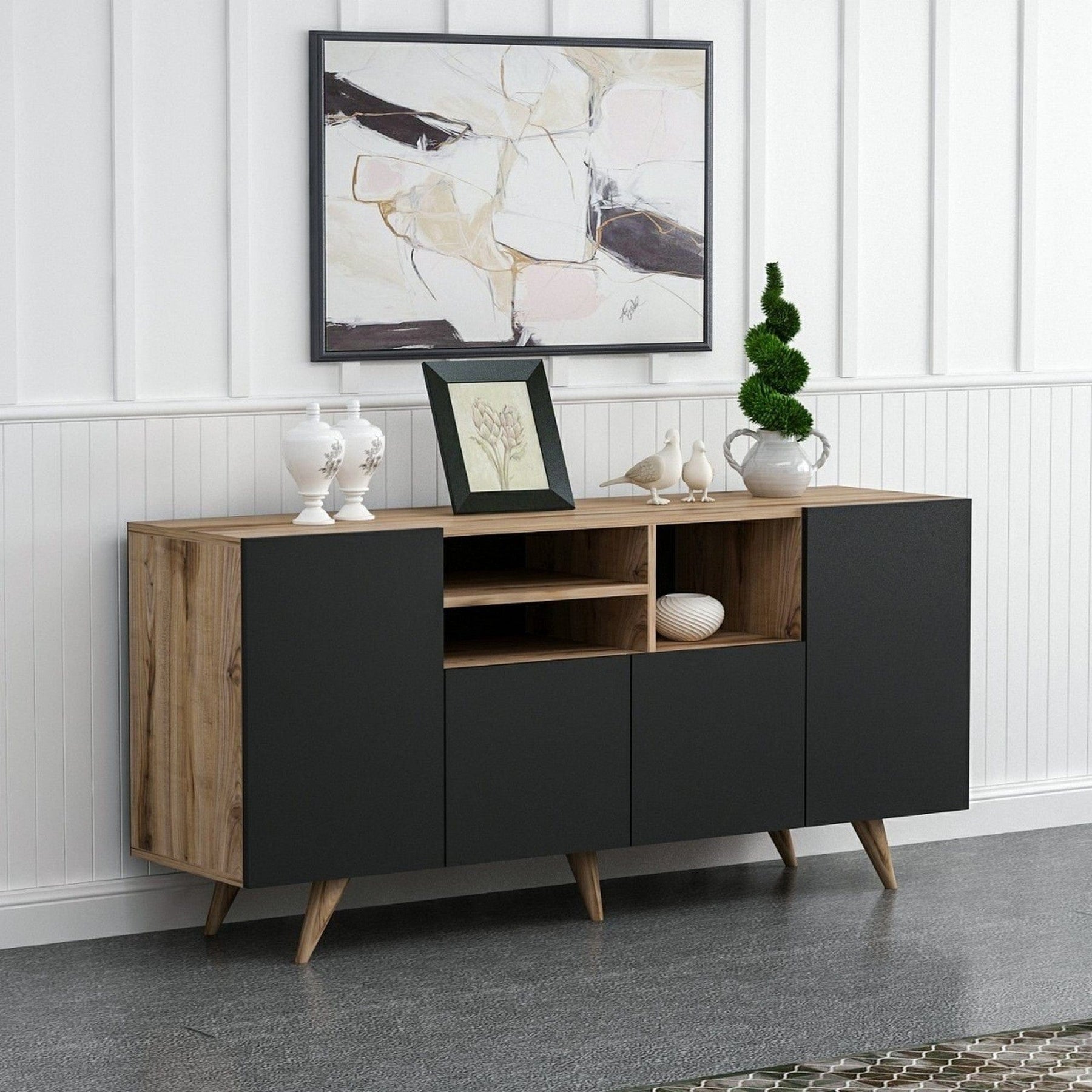 Comoda AMSTERDAM OCN-34263, negru/nuc
