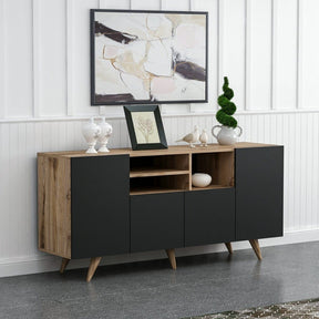Comoda AMSTERDAM OCN-34263, negru/nuc