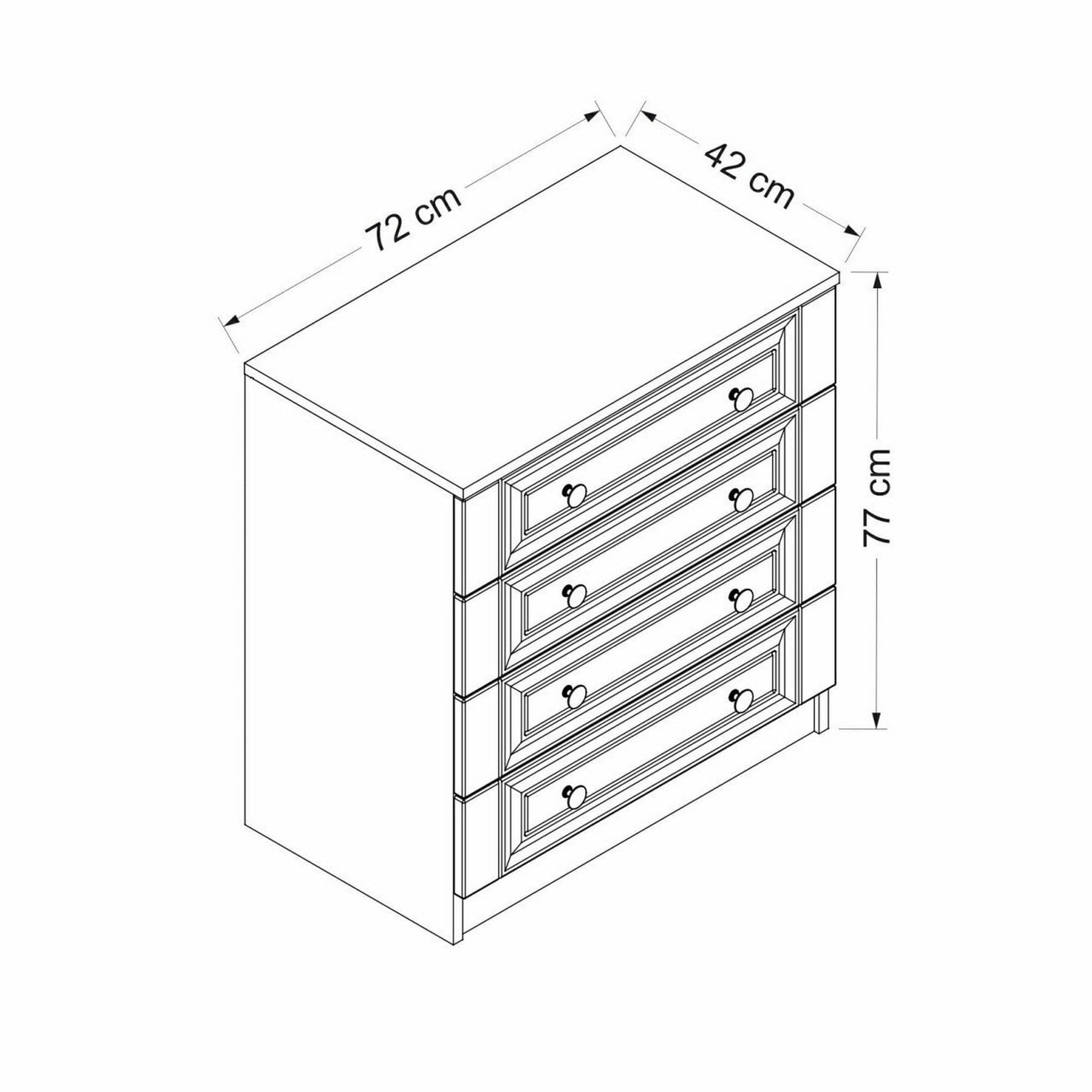 Comoda AMSTERDAM OCN-34265, alb
