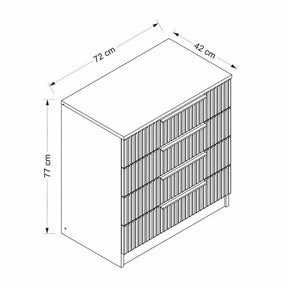 Comoda AMSTERDAM OCN-34266, gri antracit