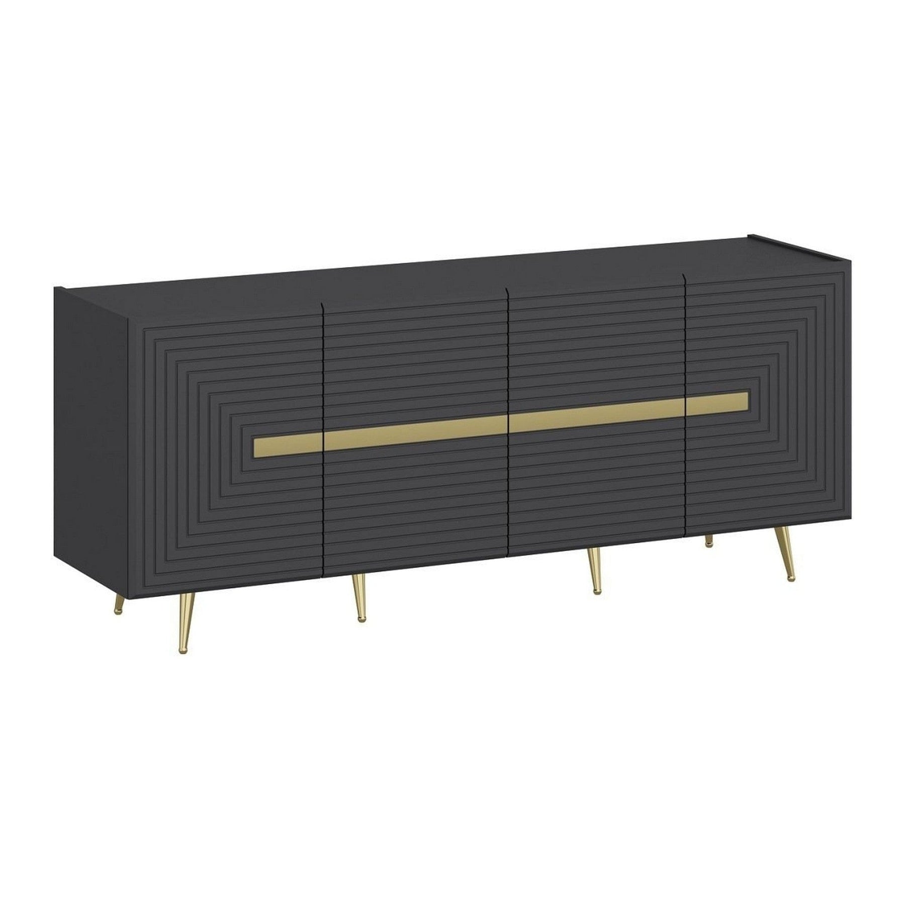Comoda AMSTERDAM OCN-34306, gri antracit/auriu