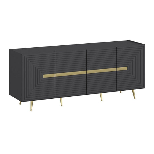 Comoda AMSTERDAM OCN-34306, gri antracit/auriu
