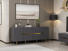 Comoda AMSTERDAM OCN-34306, gri antracit/auriu