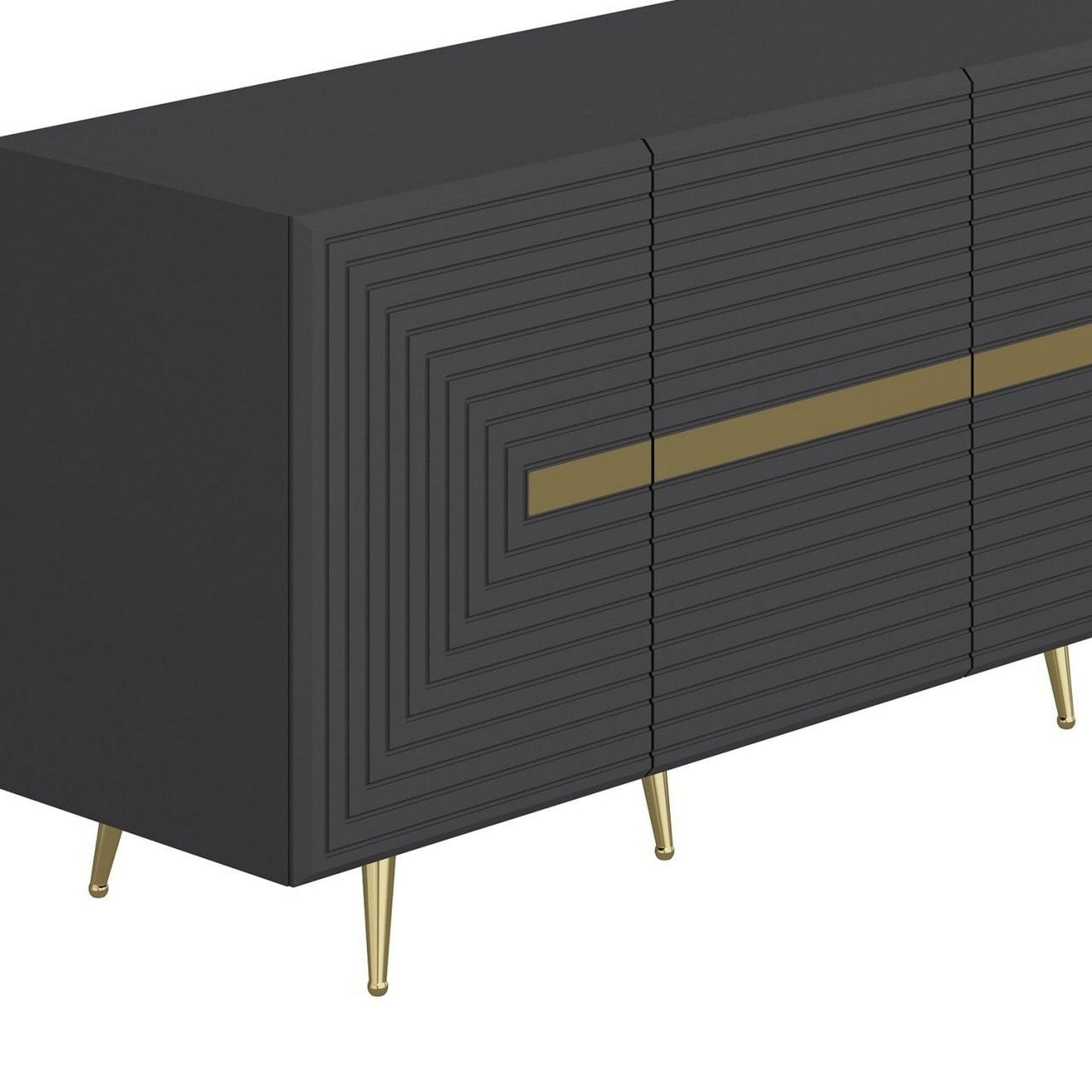 Comoda AMSTERDAM OCN-34306, gri antracit/auriu